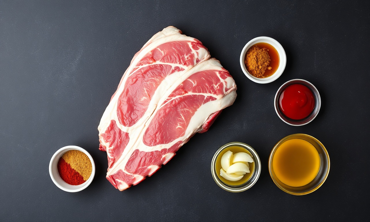 Vista de cima dos ingredientes organizados