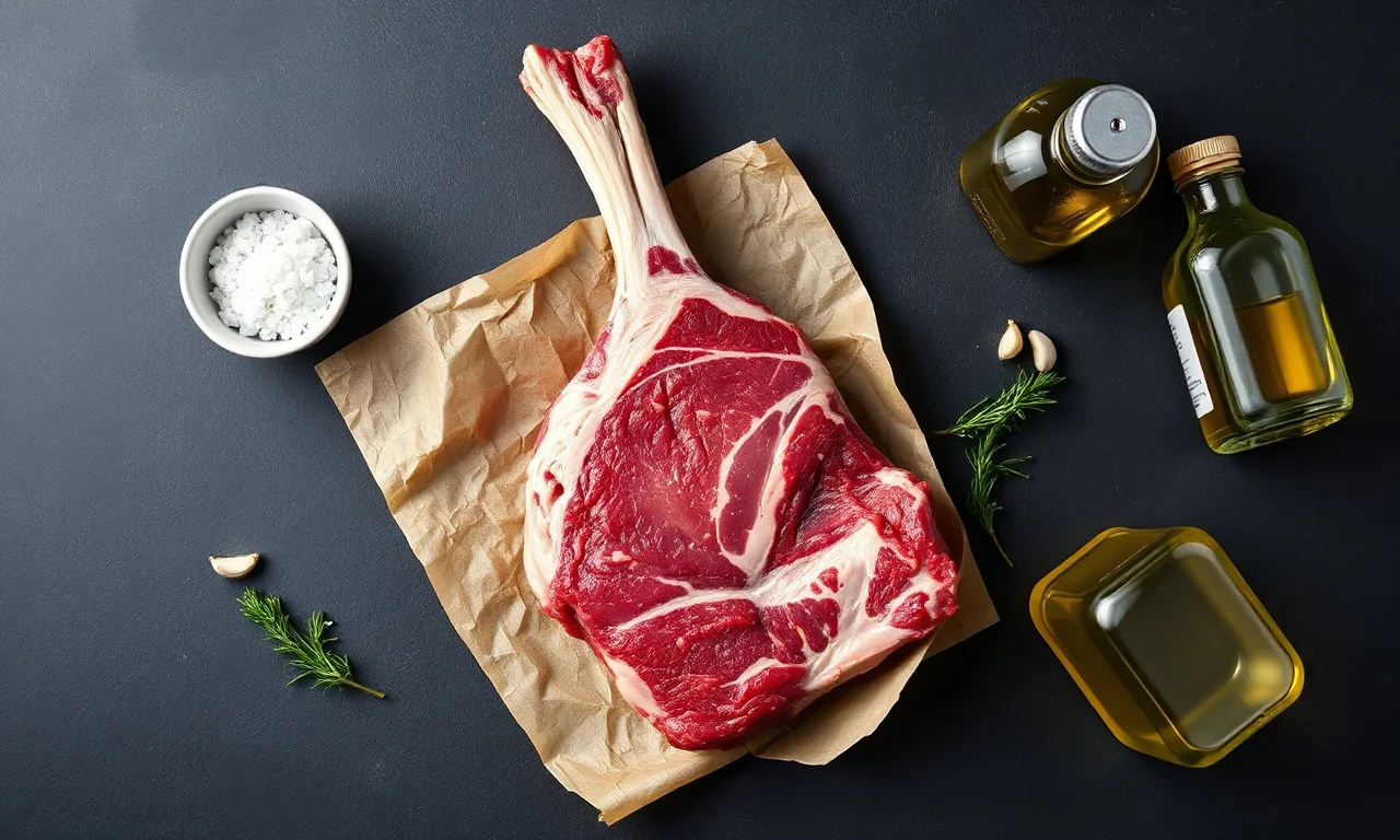 Vista de cima dos ingredientes simples e essenciais para a receita.