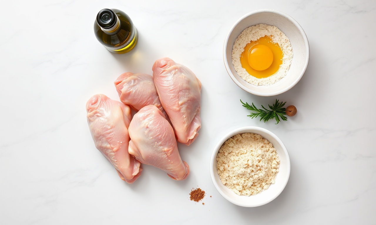 Vista de cima dos ingredientes organizados