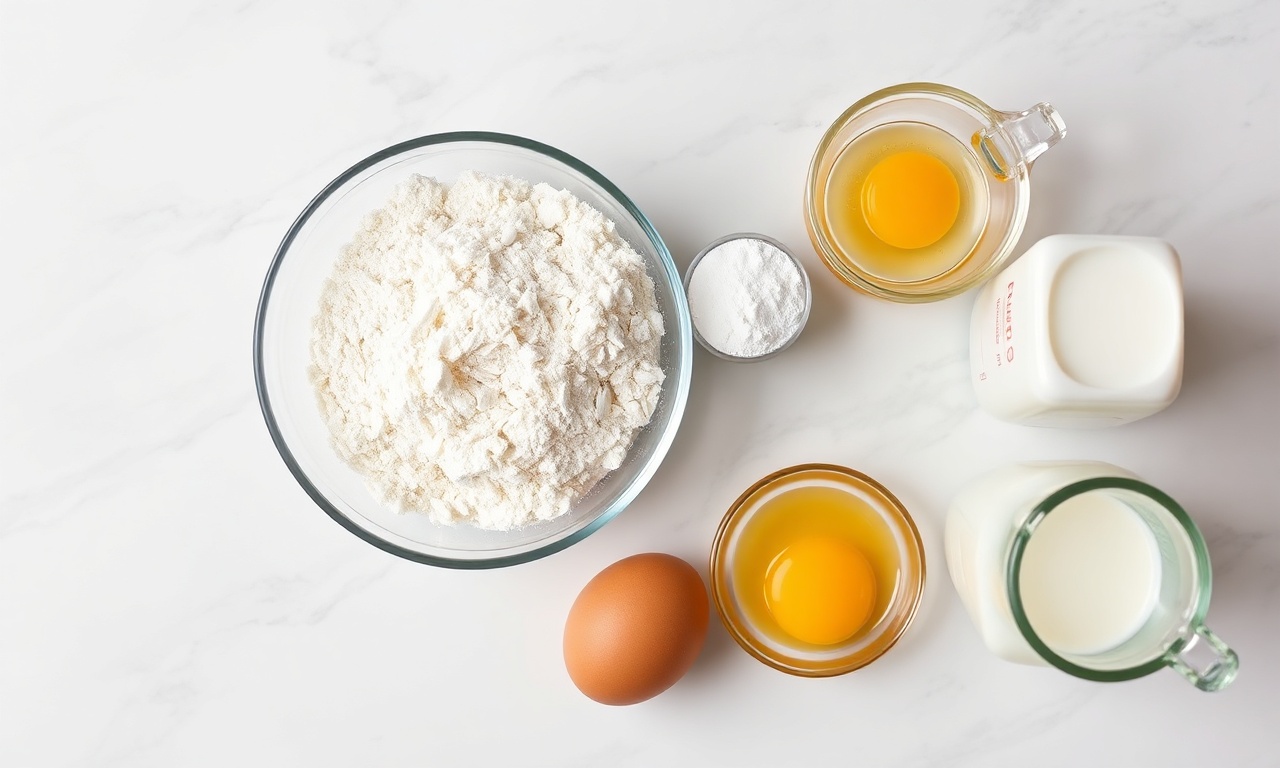 Vista de cima dos ingredientes-chave para a culinária sem glúten.