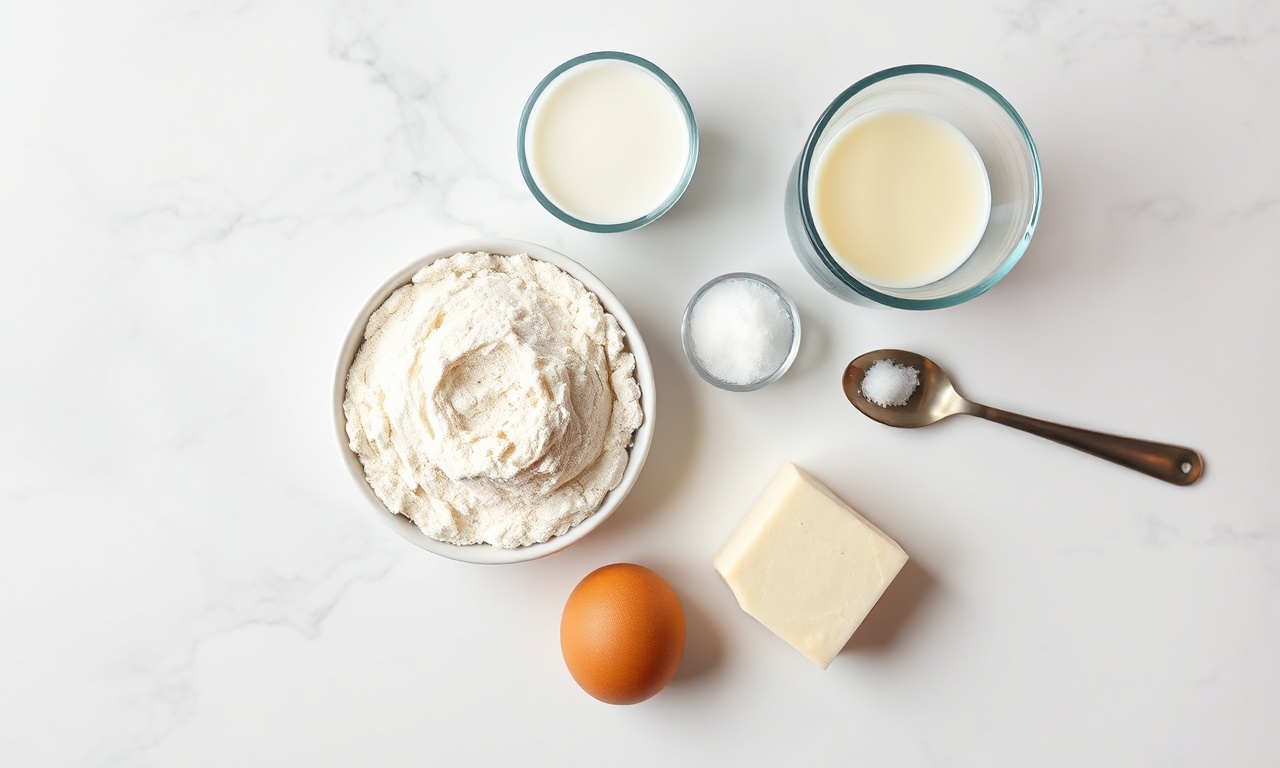 Cueca Virada Fofinha E Crocante: Receita Clássica Em 30 Min 4 Vista de cima dos ingredientes simples e frescos para a receita.