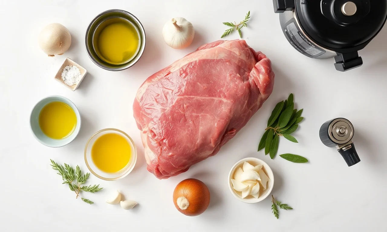 Vista de cima dos ingredientes frescos e simples para a receita.