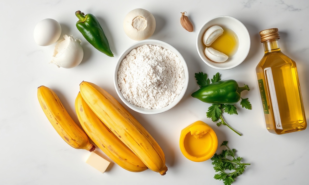 Vista de cima dos ingredientes organizados