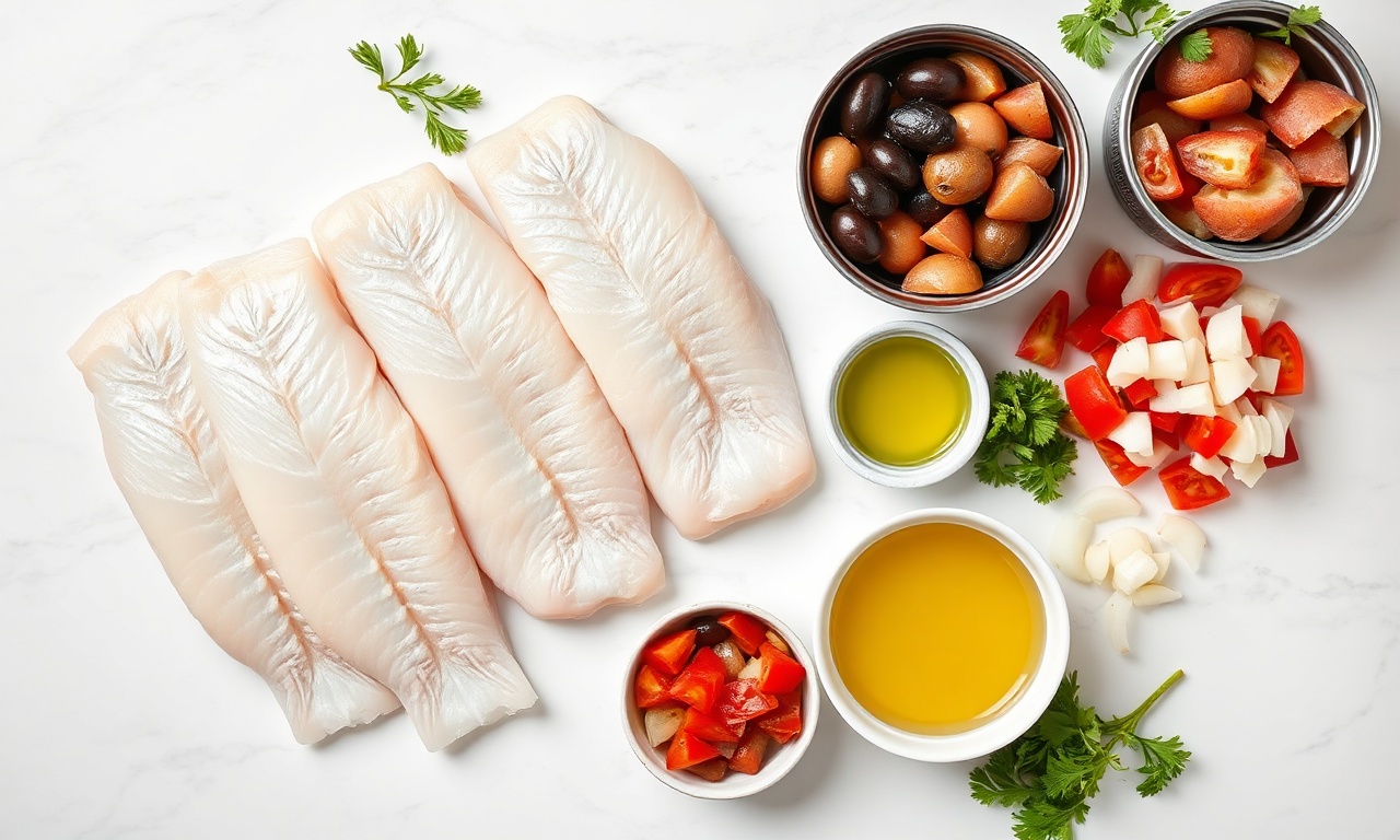 Vista de cima dos ingredientes organizados sobre superfície clara