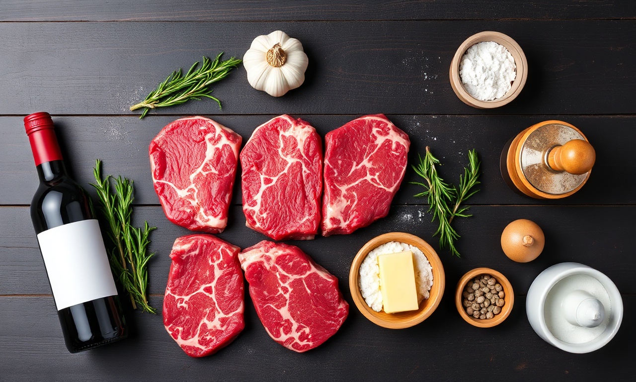 Vista de cima dos ingredientes organizados