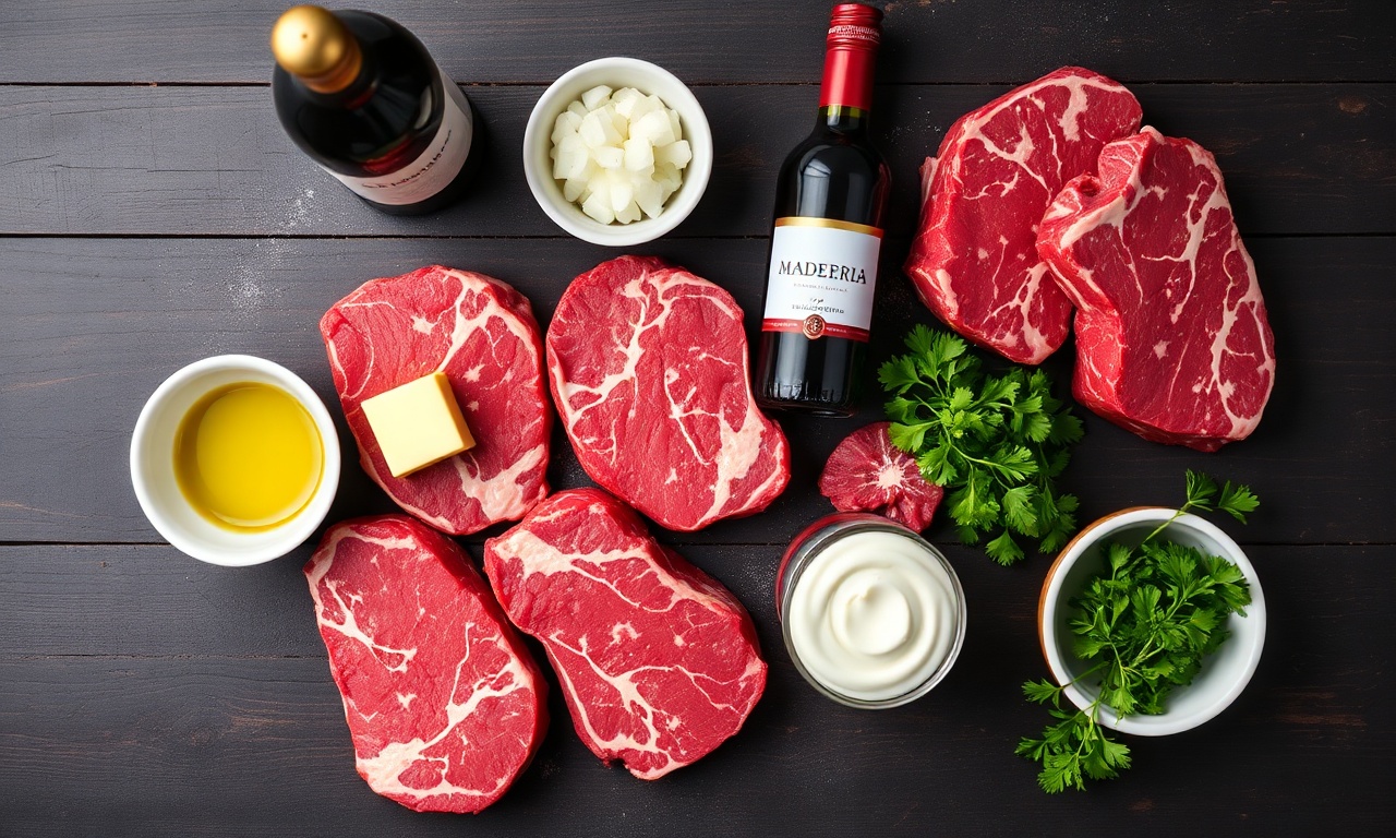 Vista de cima dos ingredientes organizados