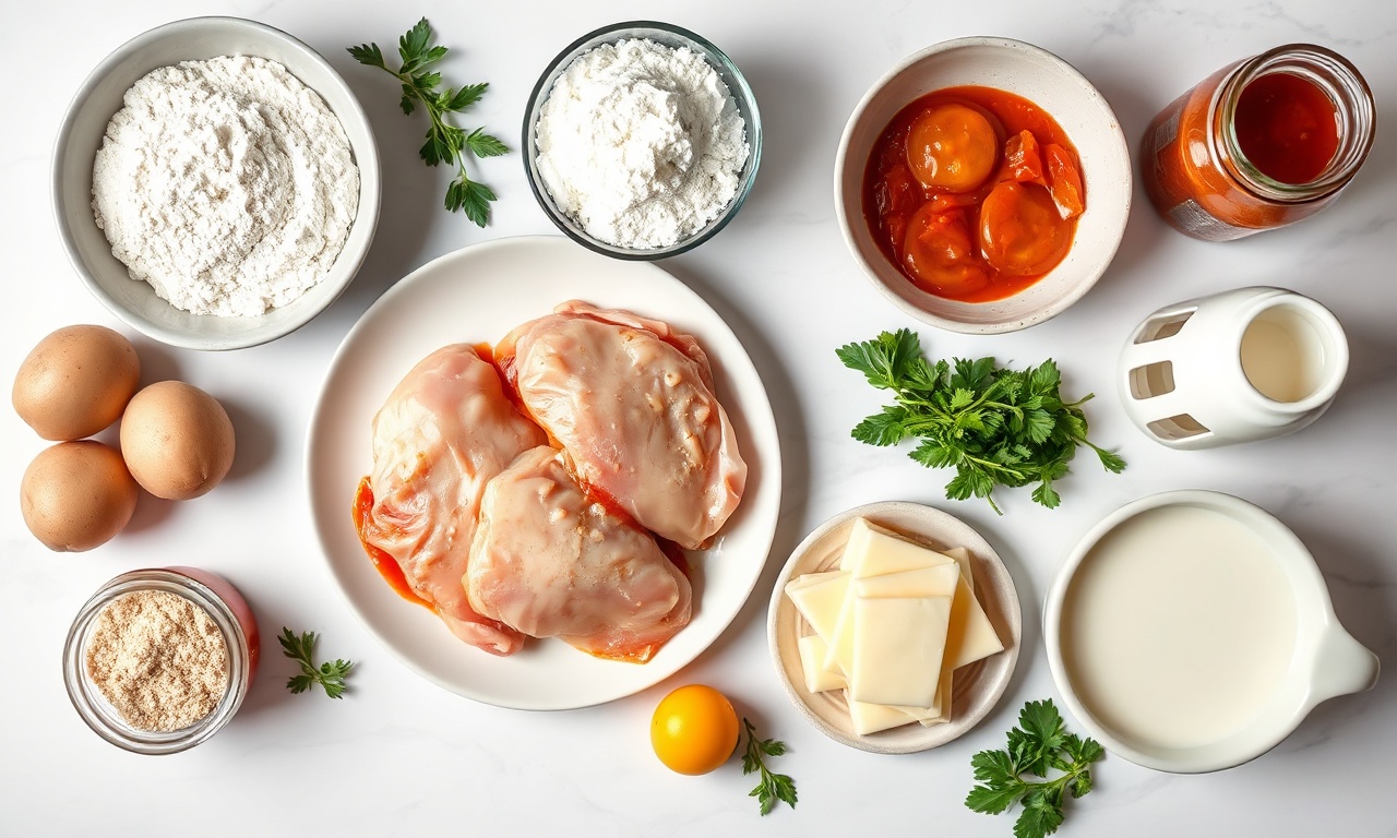 Vista de cima dos ingredientes frescos organizados sobre superfície de mármore.