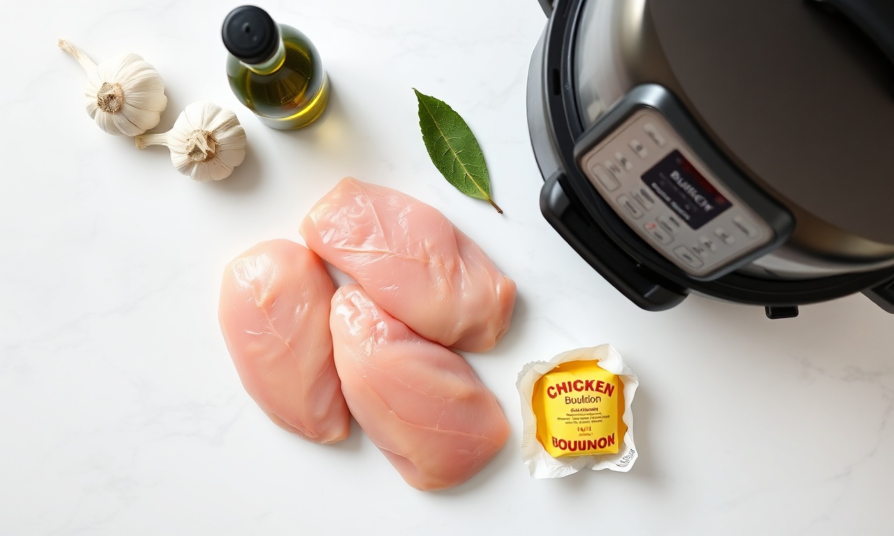 Vista de cima dos ingredientes organizados sobre superfície de mármore