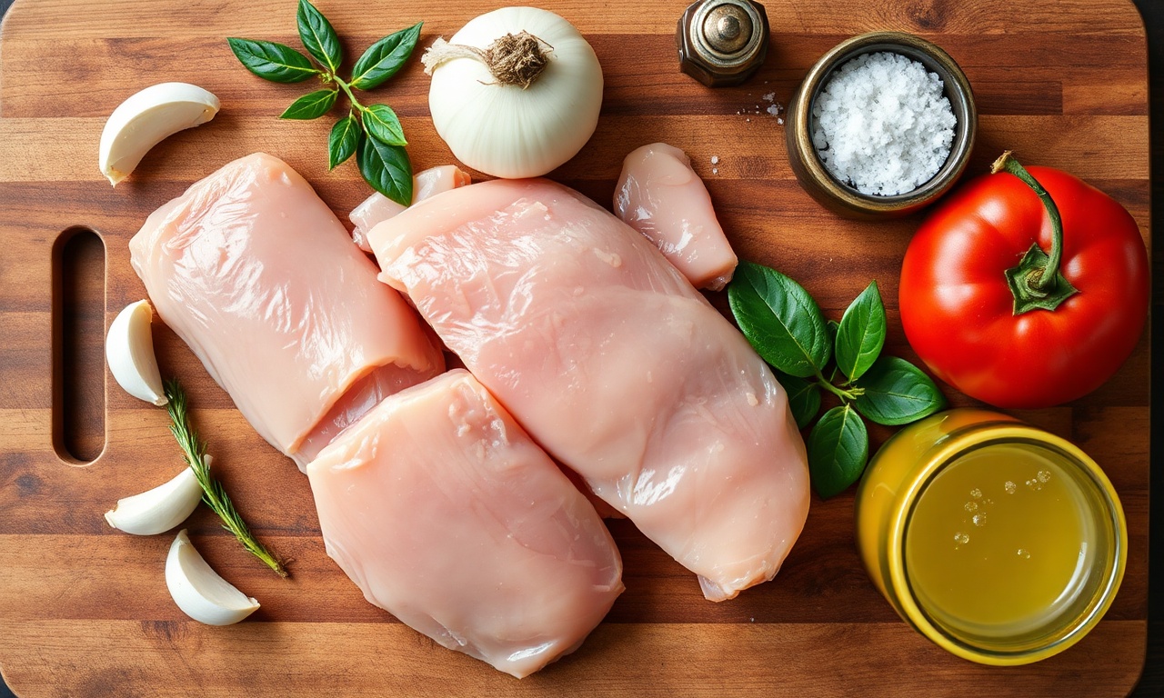 Vista de cima dos ingredientes frescos organizados sobre superfície de madeira