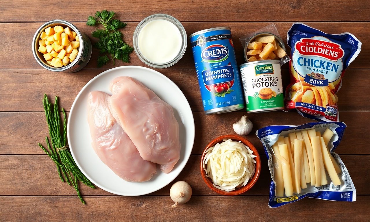 Vista de cima dos ingredientes organizados sobre superfície de madeira