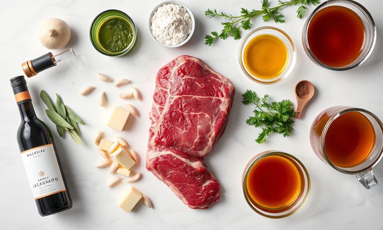 Vista de cima dos ingredientes organizados