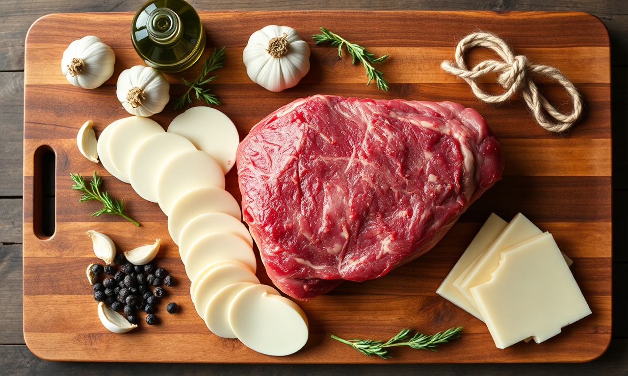 Vista de cima dos ingredientes organizados