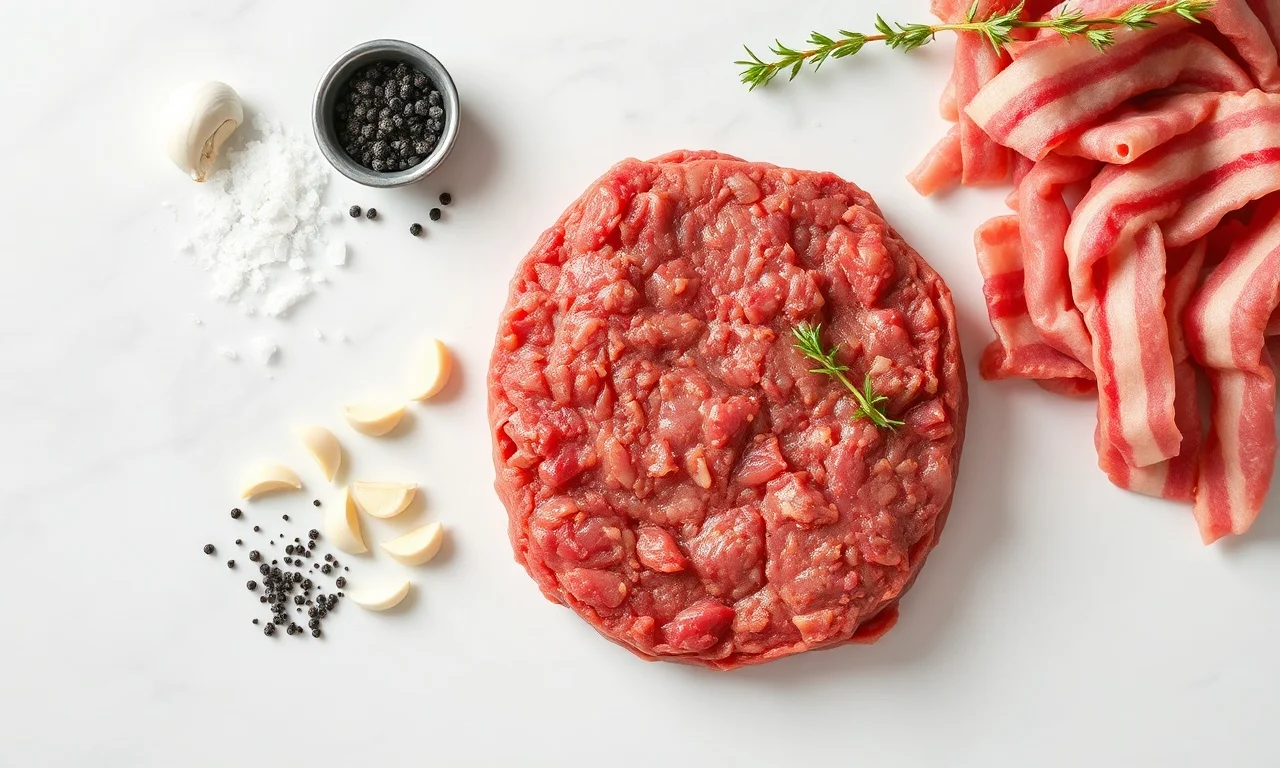 Vista de cima dos ingredientes organizados