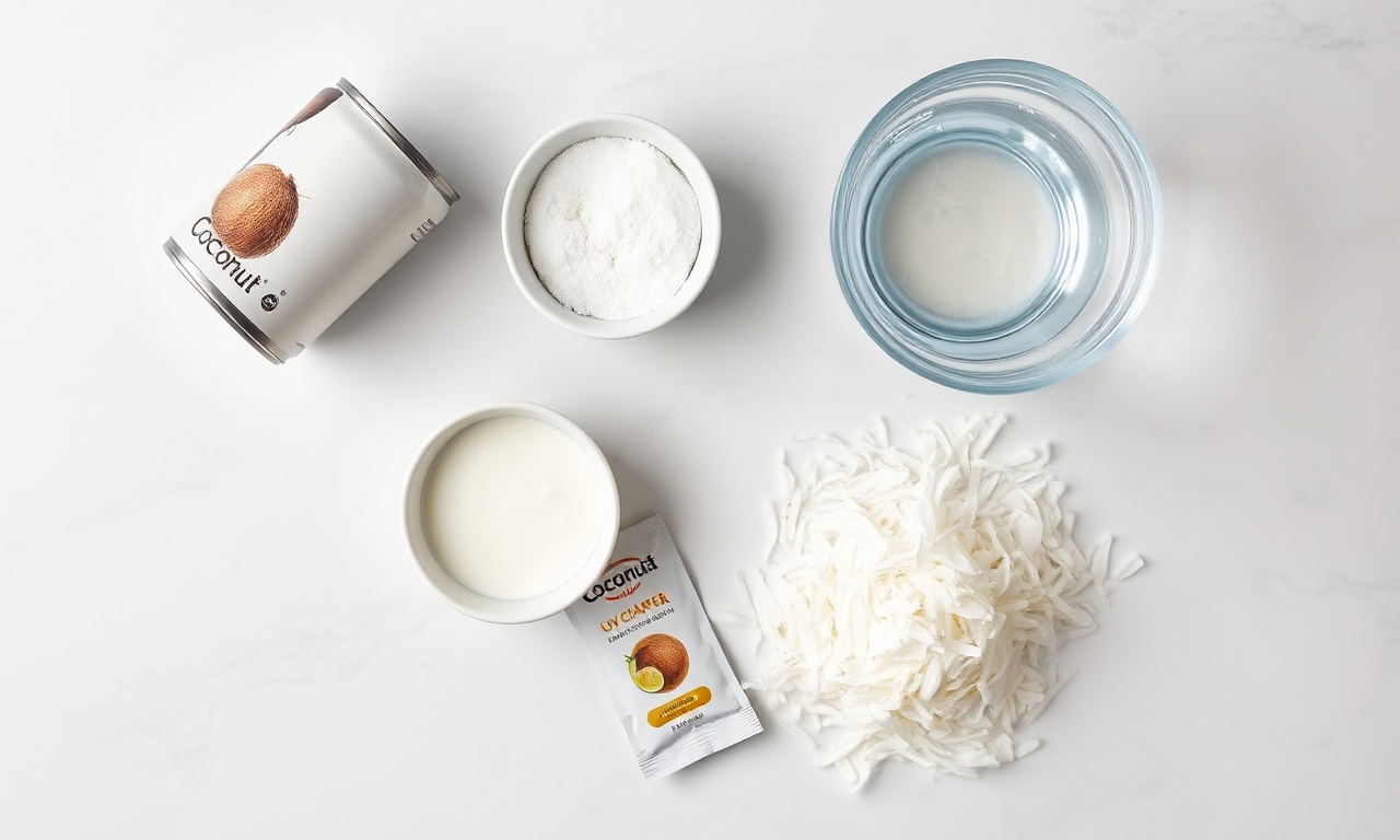 Vista de cima dos ingredientes organizados