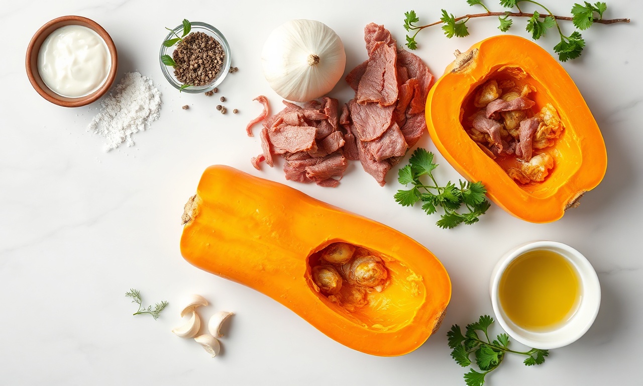 Vista de cima dos ingredientes organizados