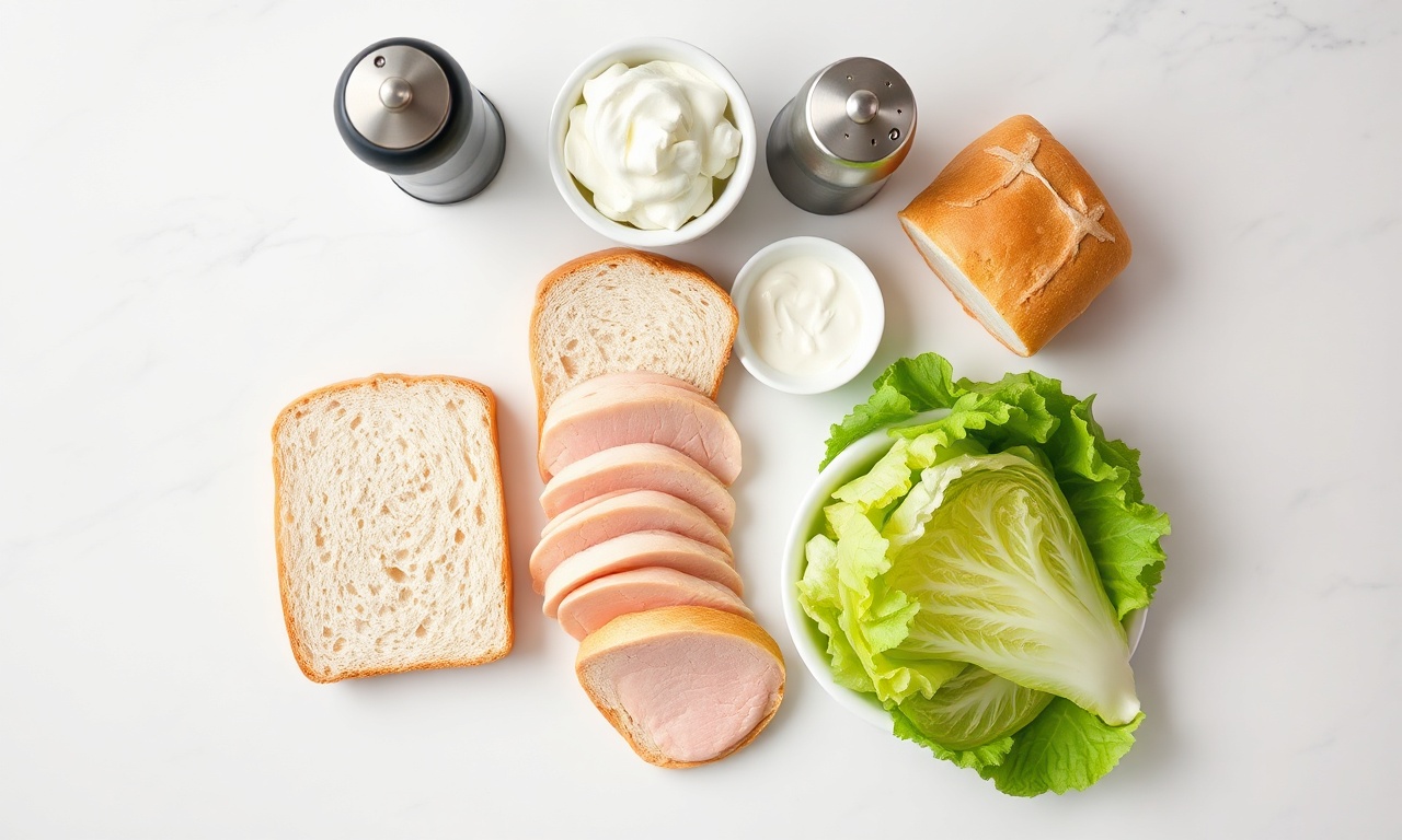 Vista de cima dos ingredientes organizados