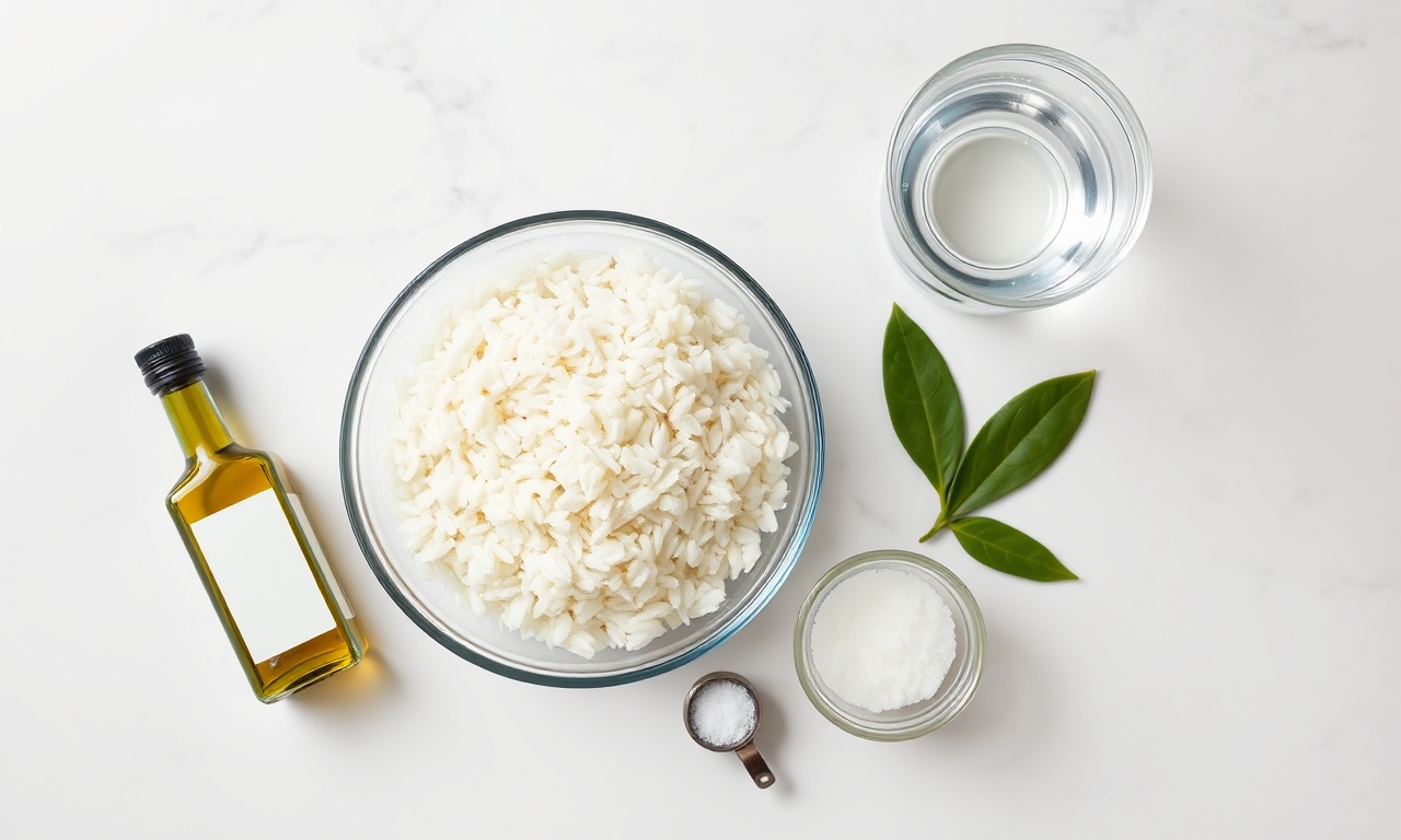 Vista de cima dos 5 ingredientes essenciais.