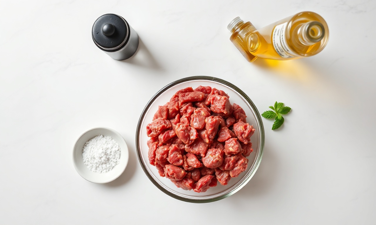 Vista de cima dos ingredientes frescos e simples.