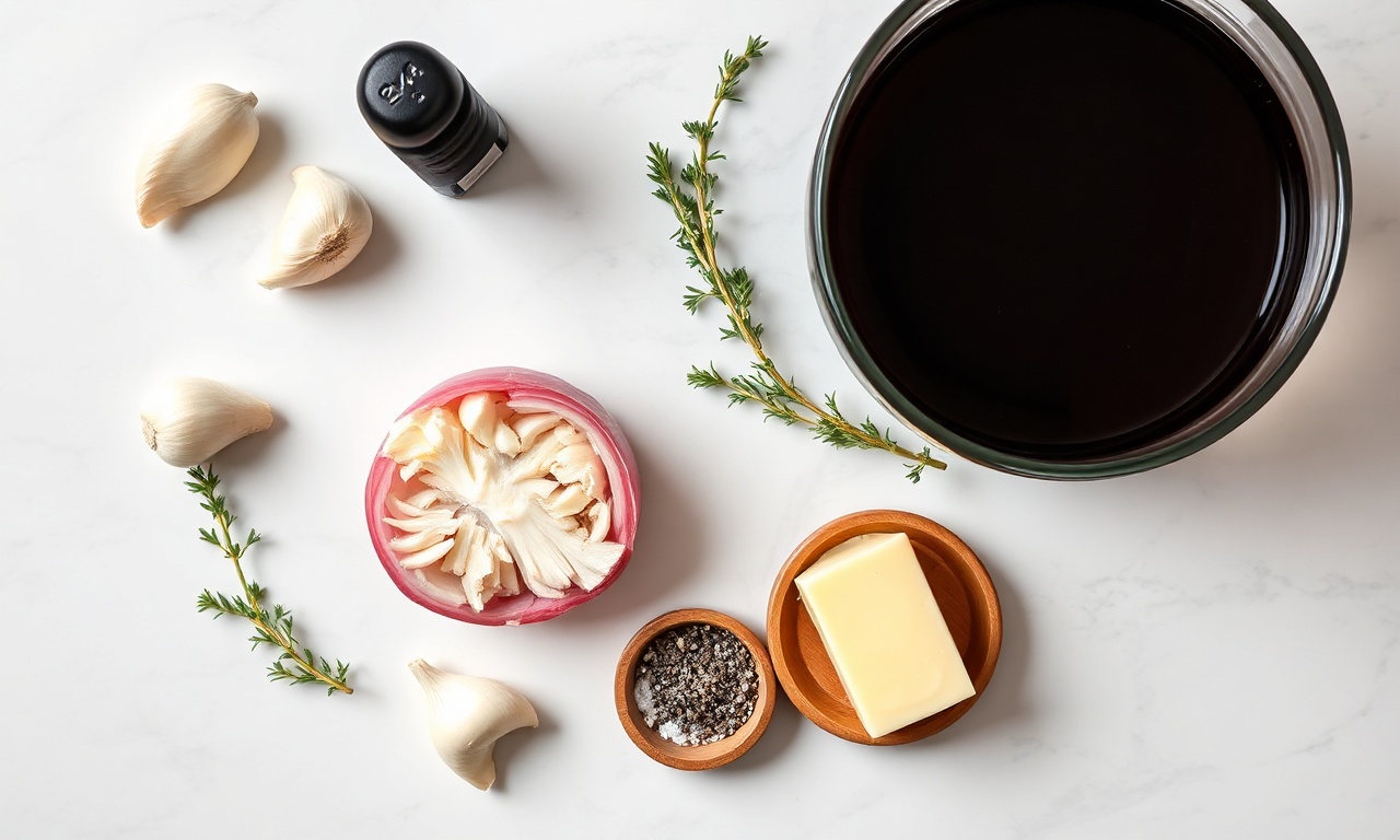 Vista de cima dos ingredientes frescos organizados sobre superfície de mármore.