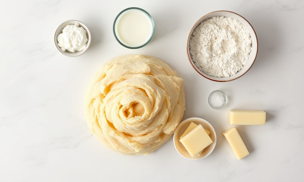 Pão De Mandioca Da Roça: Fofinho E Com Casquinha Dourada 4 Vista de cima dos ingredientes simples e frescos para a receita.