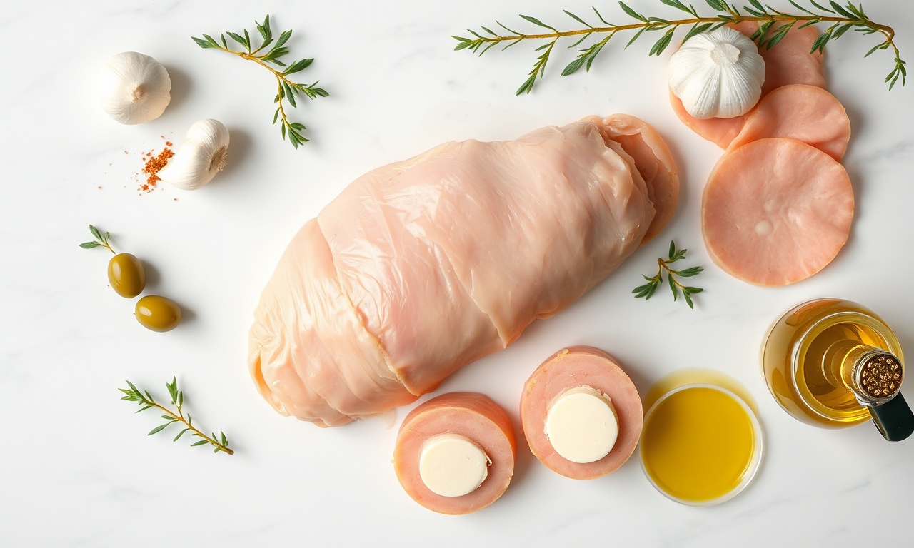 Rocambole De Frango Macio E Crocante: Receita Com Vapor 4 Vista de cima dos ingredientes organizados