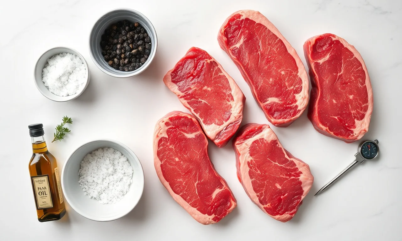 Vista de cima dos ingredientes essenciais e simples.