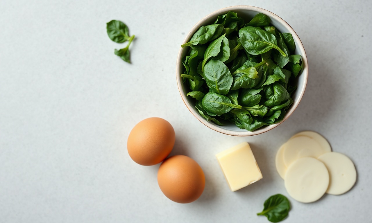 Vista de cima dos ingredientes organizados