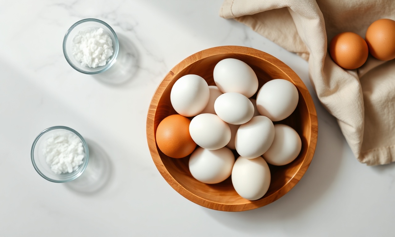 Vista de cima dos ingredientes organizados
