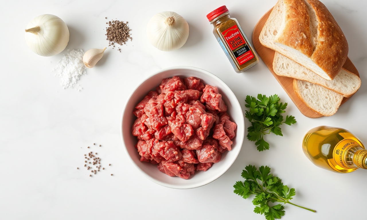 Vista de cima dos ingredientes organizados