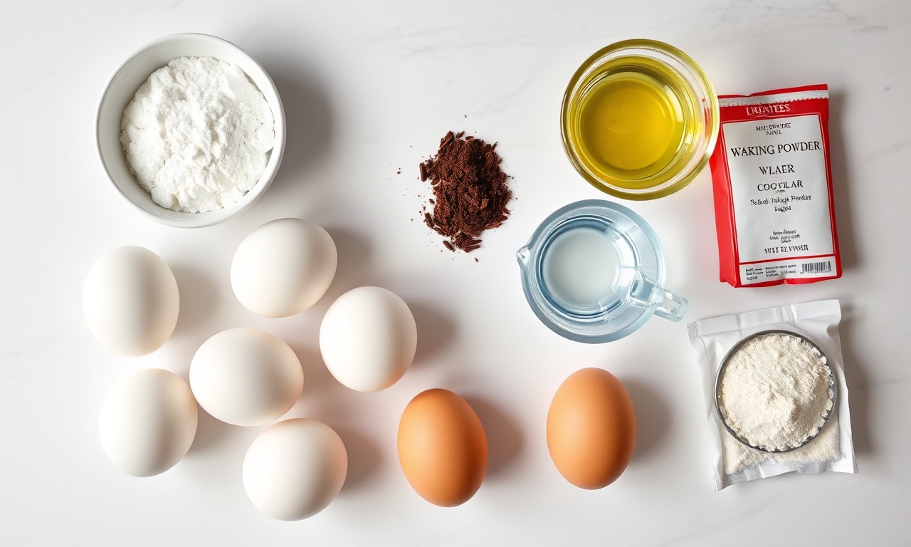 Vista de cima dos 7 ingredientes simples e essenciais.