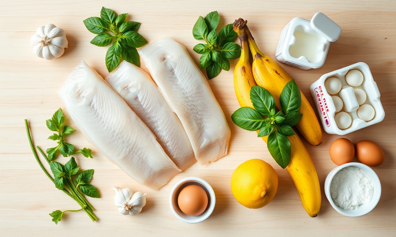 Vista de cima dos ingredientes organizados