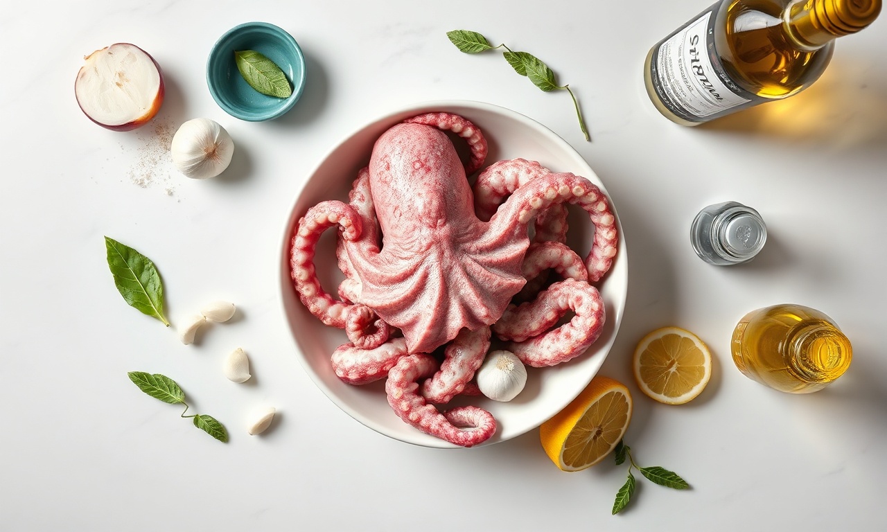 Vista de cima dos ingredientes organizados