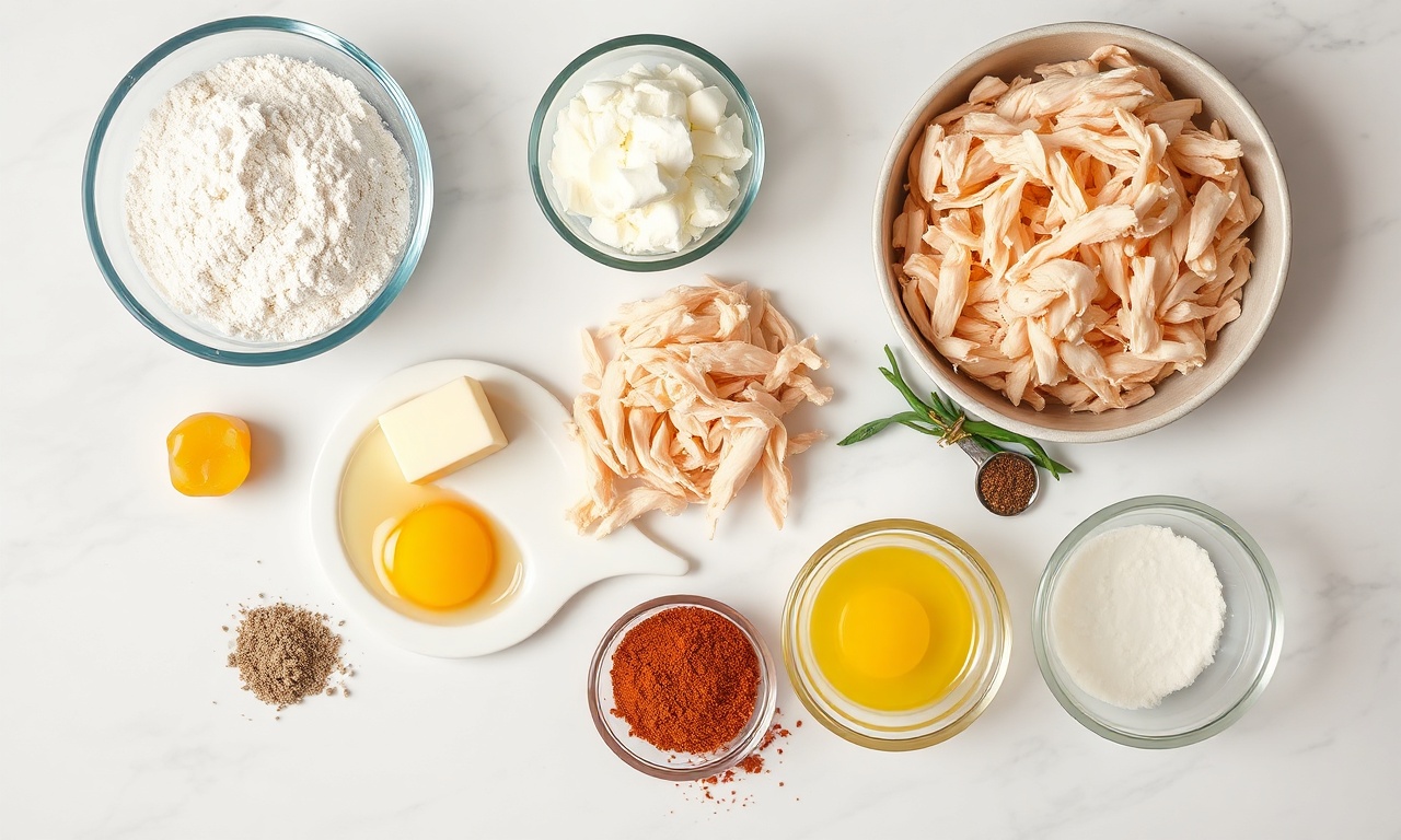 Vista de cima dos ingredientes frescos para a receita.