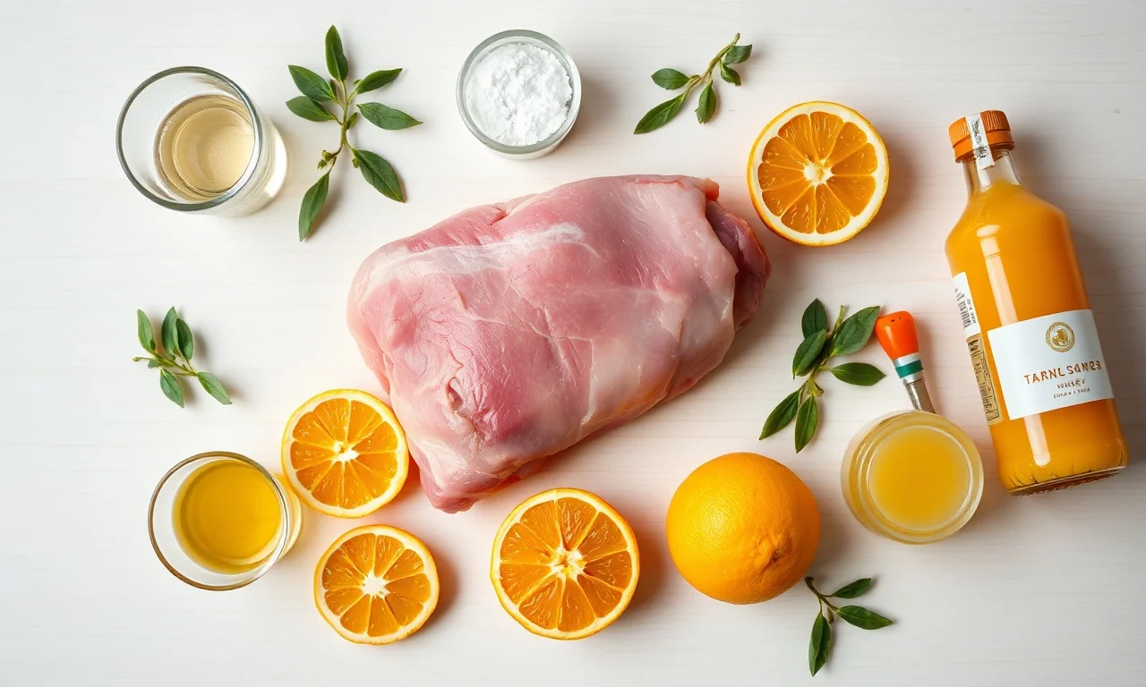 Vista de cima dos ingredientes organizados