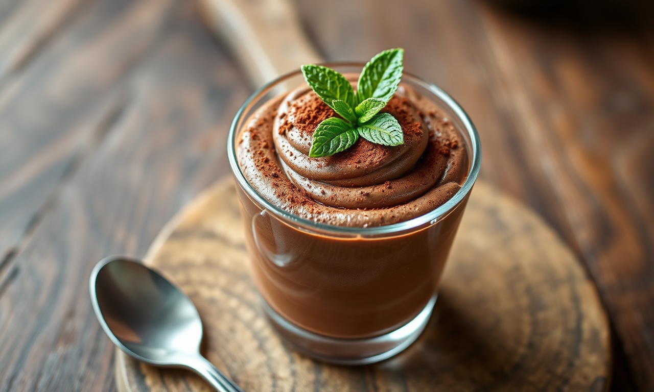 Sobremesa De Abacate Cremosa Com Chocolate: Pronta Em 10 Min 3 Sobremesa cremosa e aveludada à base de abacate e chocolate, servida em taça de vidro com raspas de cacau por cima.