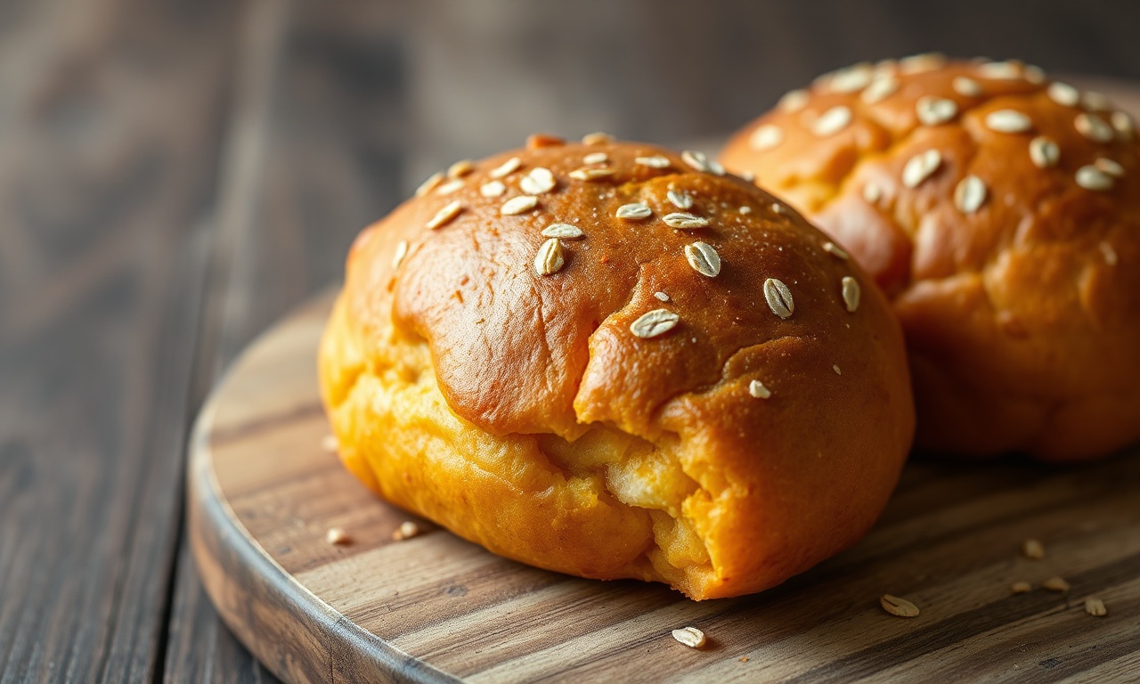 Pãozinho De Batata-Doce Fit: 3 Ingredientes, 30 Minutos 3 Pãezinhos dourados e macios, feitos com poucos ingredientes, perfeitos para um lanche rápido e saudável.