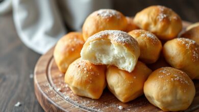 Pãezinhos dourados, fofos e perfeitos para um café da manhã saudável.