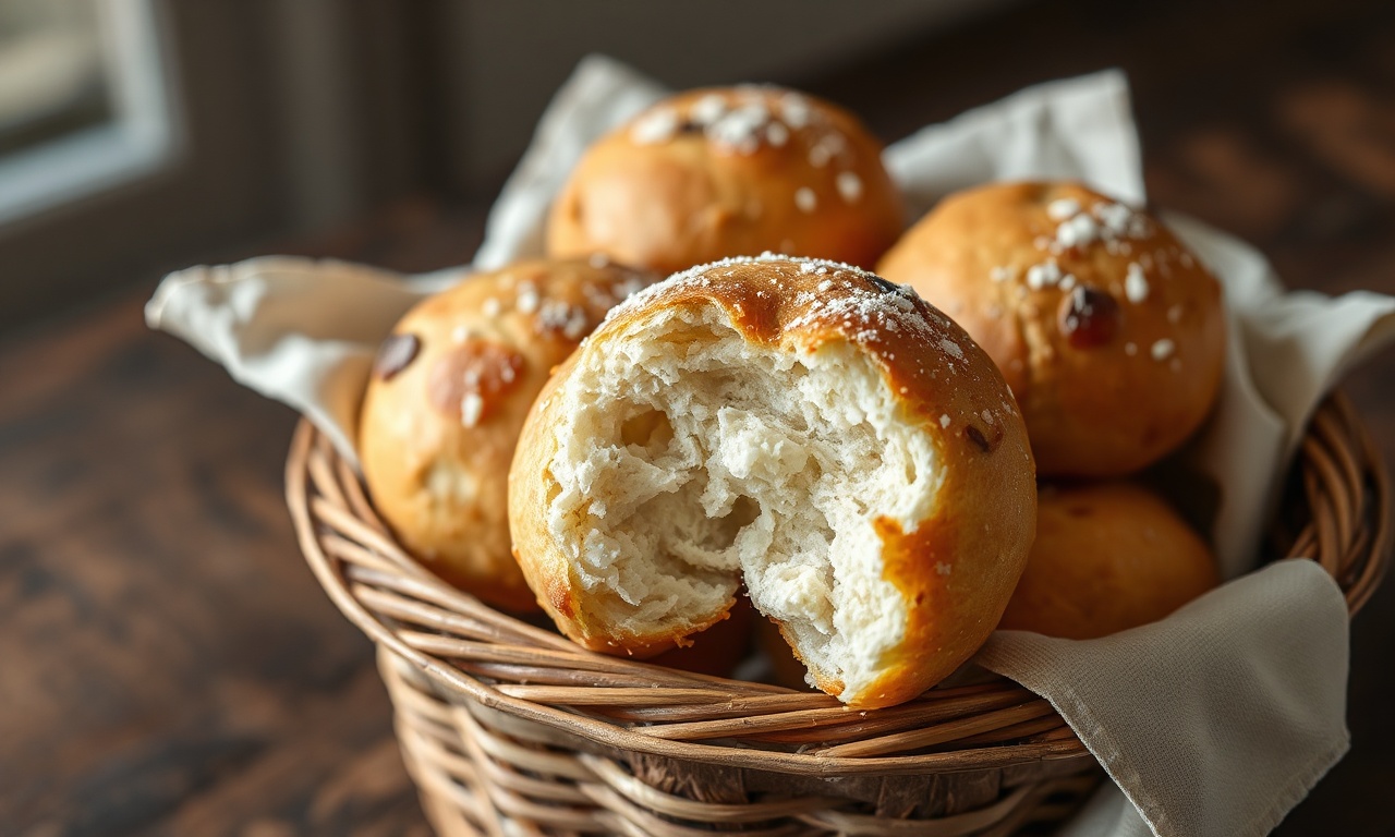 Pães de mandioca dourados, fofos por dentro e com casca levemente craquelada.