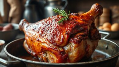 Pernil Assado No Forno Com Suco De Laranja Desmanchando 4 O pernil assado no forno, dourado e crocante por fora, desmanchando por dentro, pronto para servir.