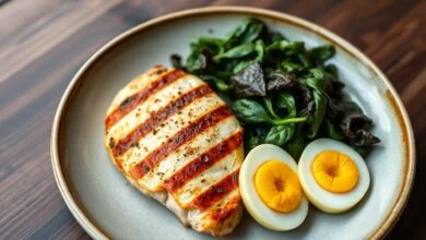 Refeição colorida e nutritiva focada na recuperação tecidual