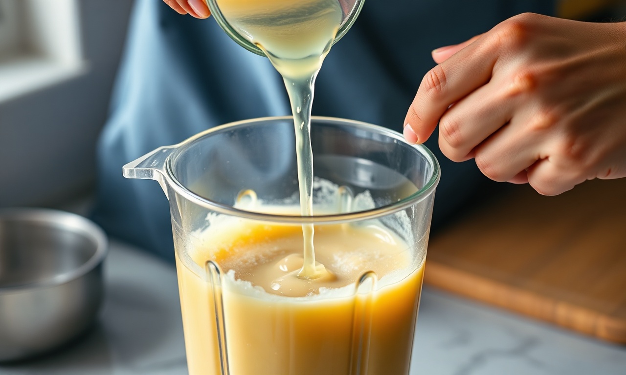 O momento de dissolver a gelatina em água morna, chave para uma textura sem grumos.