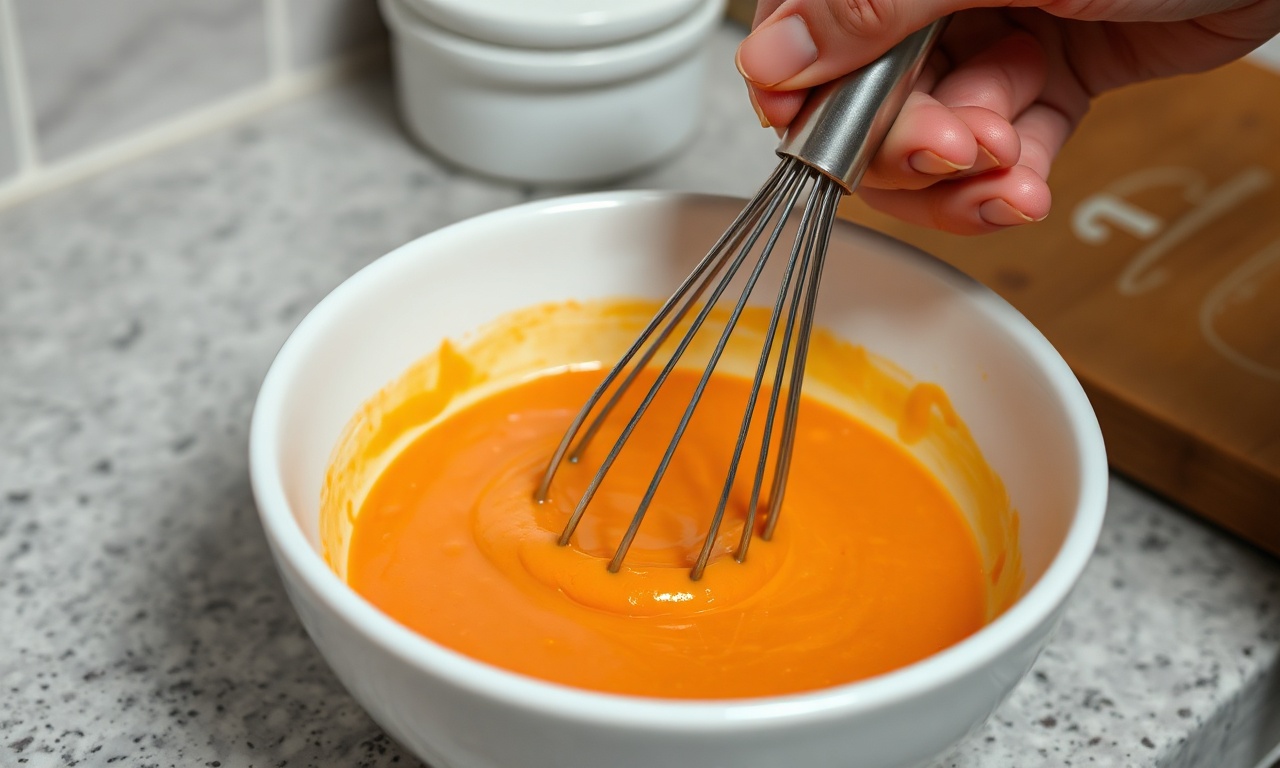 Misturando os ingredientes na tigela