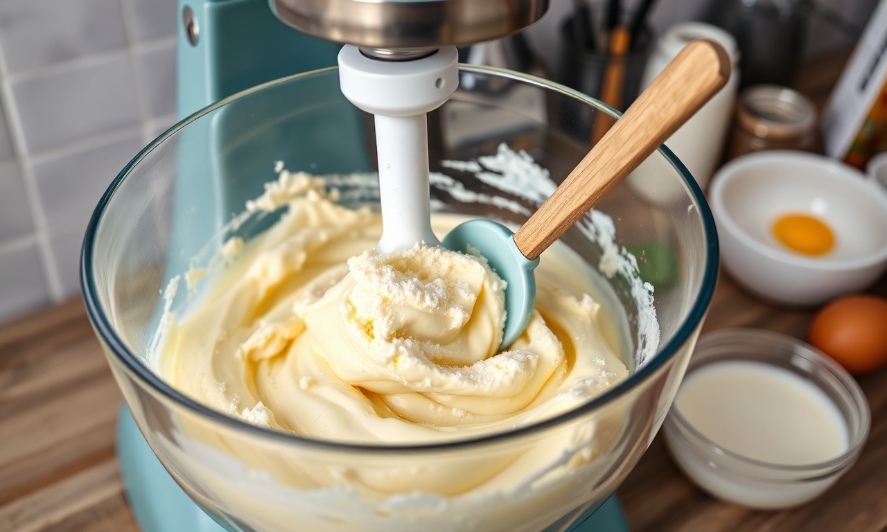 Bolo Amanteigado Macio E Fofinho: Receita Clássica Perfeita 5 O passo de bater a manteiga com o açúcar até ficar pálido e fofo.
