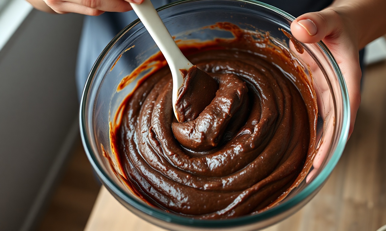 O momento de misturar os ingredientes líquidos com os secos para formar a massa densa.
