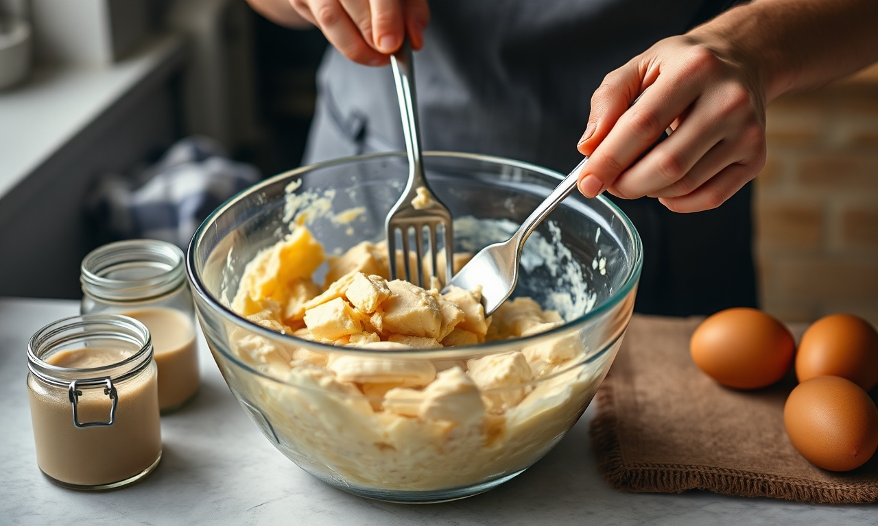 Bolo De Tahine Com Banana E Chocolate: Úmido E Fácil Em 45 Min 5 O momento de amassar as bananas e misturar os ingredientes úmidos.