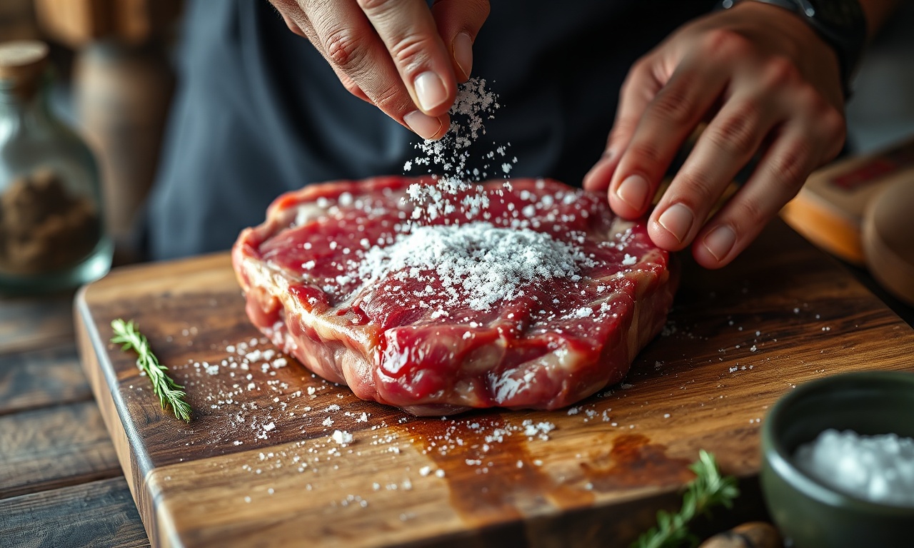 Churrasco Para 100 Pessoas: Guia Completo De Quantidades 5 O churrasqueiro aplicando sal grosso na picanha antes de colocar na grelha.