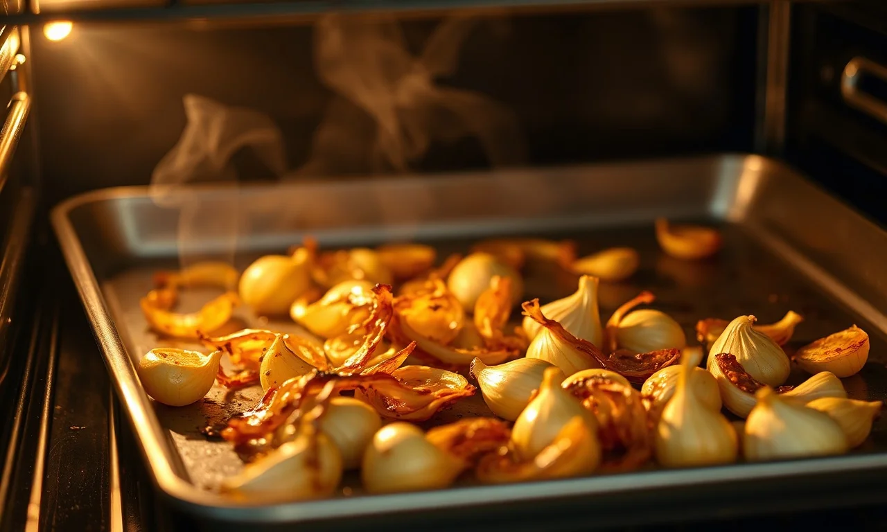 O truque de assar as cascas de cebola e alho no forno para caramelizar.