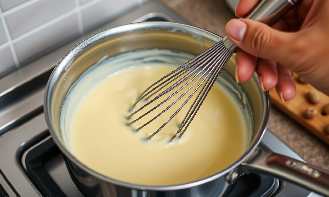 O passo mais importante: cozinhar o creme até o ponto.