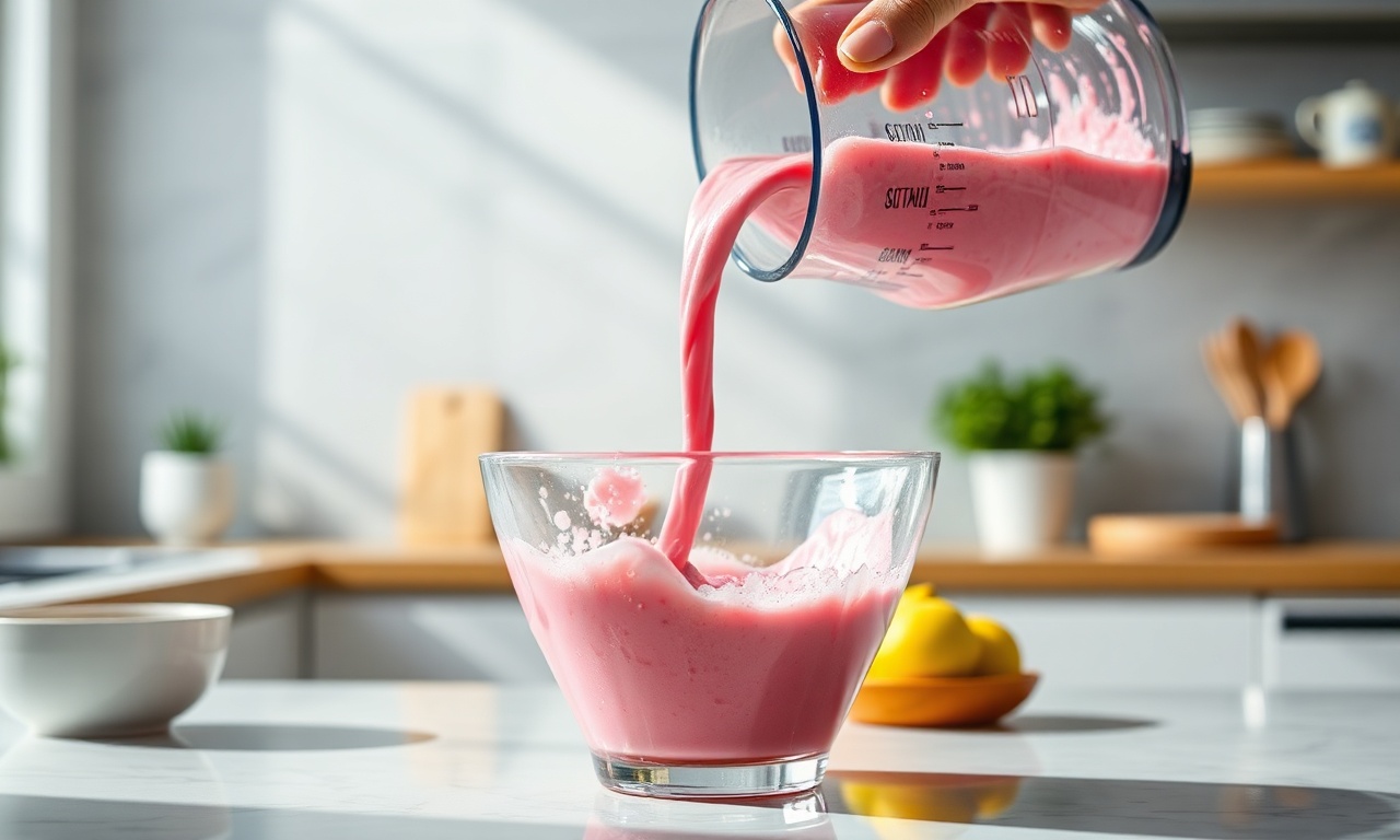 O momento de bater os ingredientes no liquidificador para incorporar ar.