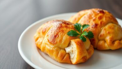 Risoles dourados e crocantes com massa fina e uniforme, prontos para servir.